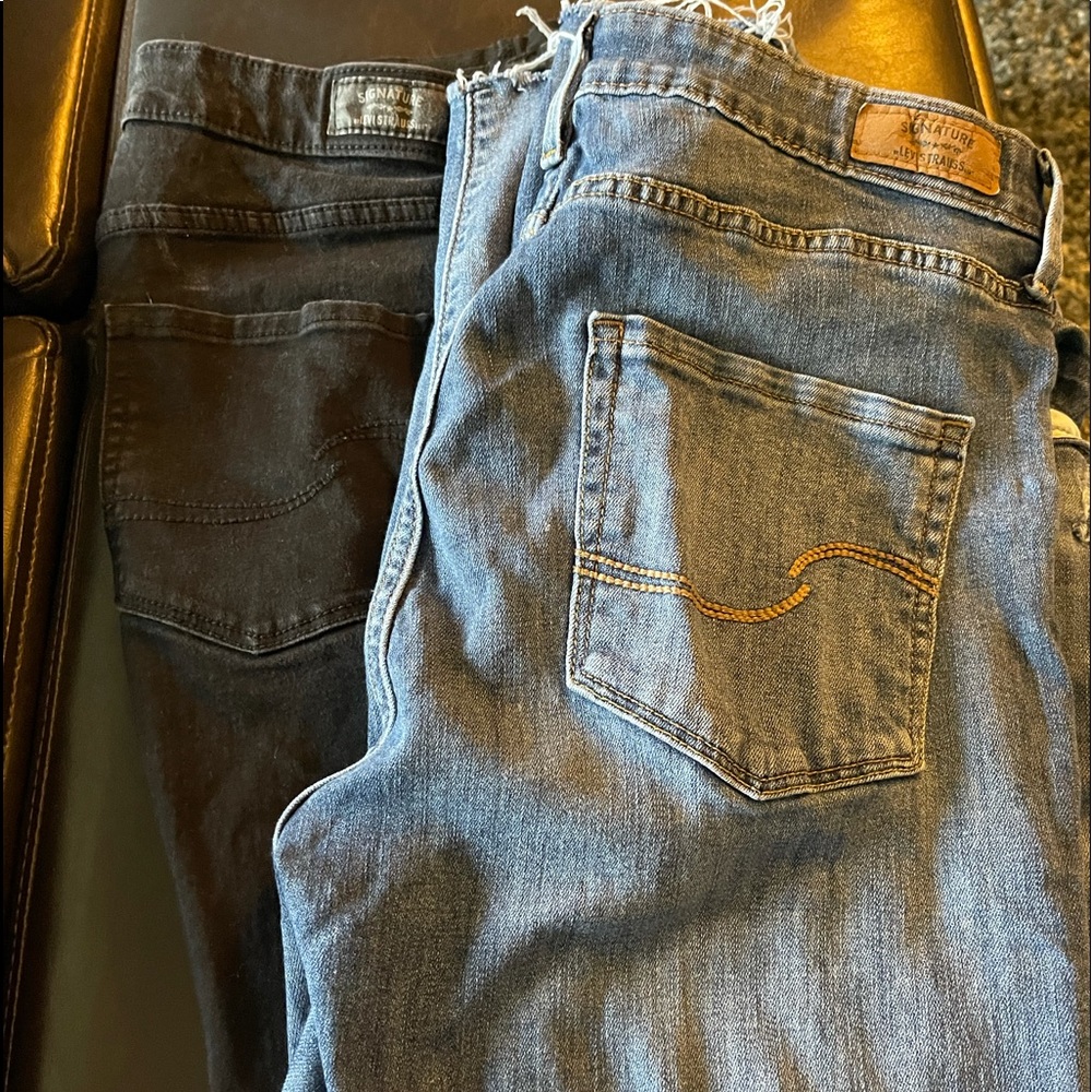 2 Pair of Signature by Levi Ankle Skinny Jeans 14